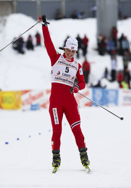 06.03.2010, Lahti, Finland (FIN): Marit Bjoergen (NOR), Fischer - FIS world cup cross-country, pursuit women, Lahti (FIN). www.nordicfocus.com. � Laiho/NordicFocus. Every downloaded picture is fee-liable.