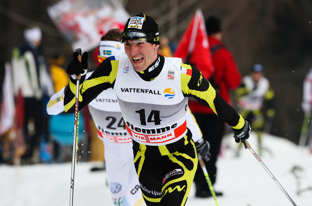 08.01.2011, Val di Fiemme, Italy (ITA): Maurice Manificat (FRA), Fischer, Swix, One Way - FIS world cup cross-country, tour de ski, mass men, Val di Fiemme (ITA). www.nordicfocus.com. © Laiho/NordicFocus. Every downloaded picture is fee-liable.
