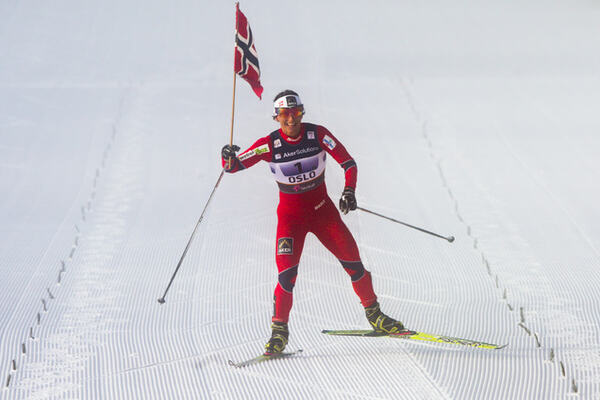 03.03.2011, Oslo, Norway (NOR): Marit Bjoergen (NOR), Fischer, Swix, Rottefella - FIS nordic world ski championships, cross-country, 4x5km women, Oslo (NOR). www.nordicfocus.com. © Laiho/NordicFocus. Every downloaded picture is fee-liable. NordicFocus