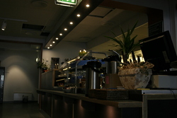 Kafè-seksjon, mot enden av lokalet