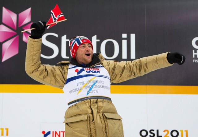 27.02.2011, Oslo, Norway (NOR): Petter Northug (NOR), Fischer, Swix, Alpina, Rottefella, Skigo - FIS nordic world ski championships, cross-country, pursuit men, Oslo (NOR). www.nordicfocus.com. © Laiho/NordicFocus. Every downloaded picture is fee-liable