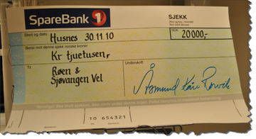 Sjekk frå Sparebank1