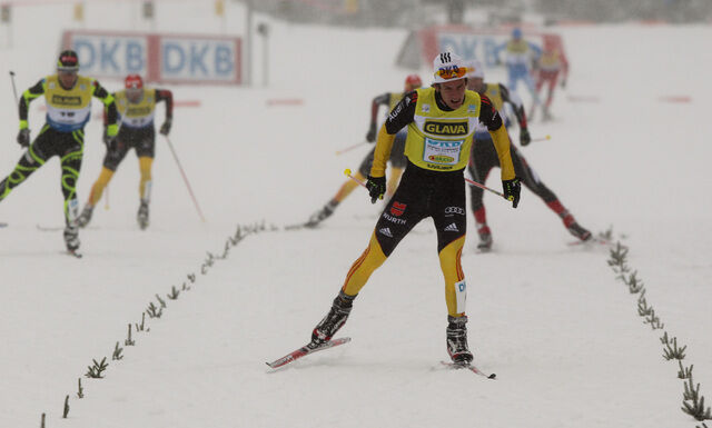 03.12.2011, Lillehammer, Norway (NOR): Tino Edelmann (GER), Madshus, Leki, Rottefella, Adidas - FIS world cup nordic combined, individual gundersen HS100/10km, Lillehammer (NOR). www.nordicfocus.com. Â© Laiho/NordicFocus. Every downloaded picture is fe