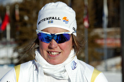 ANNA HAAG och sambon Emil Jönsson väcktes klockan 06,00 på onsdagsmorgonen för ett oanmält dopingtest i Davos. Foto: KJELL-ERIK KRISTIANSEN