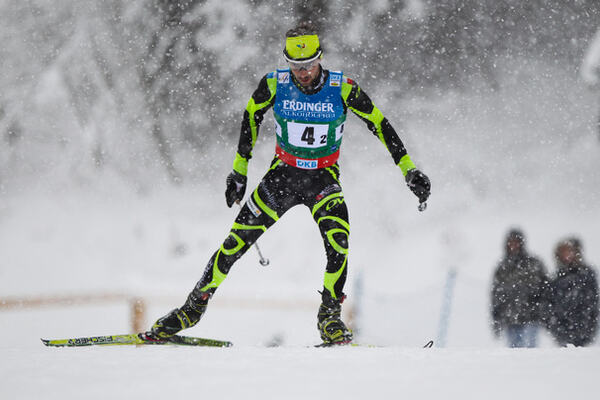 07.01.2012, Oberstdorf, Germany (GER): Maxime Laheurte (FRA), Fischer, Swix, Rottefella, One Way - FIS world cup nordic combined, team HS106/4x5km, Oberstdorf (GER). www.nordicfocus.com. Â© Laiho/NordicFocus. Every downloaded picture is fee-liable. NordicFocus