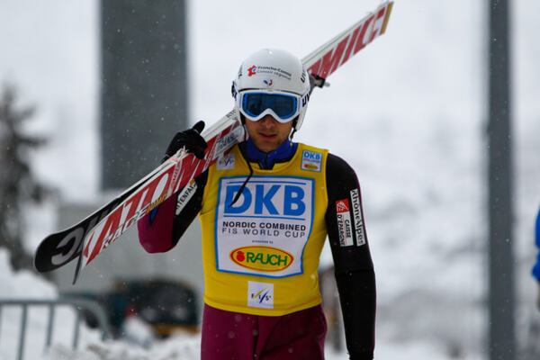 06.01.2012, Oberstdorf, Germany (GER): Jason Lamy Chappuis (FRA), Salomon, Swix, One Way - FIS world cup nordic combined, training, Oberstdorf (GER). www.nordicfocus.com. Â© Laiho/NordicFocus. Every downloaded picture is fee-liable. NordicFocus
