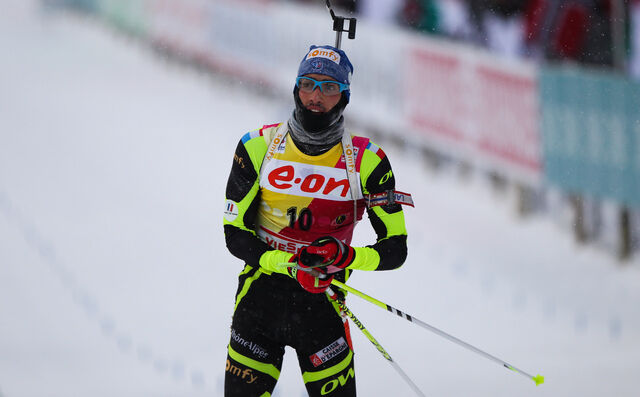 04.02.2012, Holmenkollen, Norway (NOR): Martin Fourcade (FRA), Rossignol, Rottefella, OneWay, Odlo, Julbo - IBU world cup biathlon, pursuit men, Holmenkollen (NOR). www.nordicfocus.com. © Laiho/NordicFocus. Every downloaded picture is fee-liable. NordicFocus 04.02.2012, Holmenkollen, Norway (NOR): Martin Fourcade (FRA), Rossignol, Rottefella, OneWay, Odlo, Julbo - IBU world cup biathlon, pursuit men, Holmenkollen (NOR). www.nordicfocus.com. © Laiho/NordicFocus. Every downloaded picture is fee-liable.