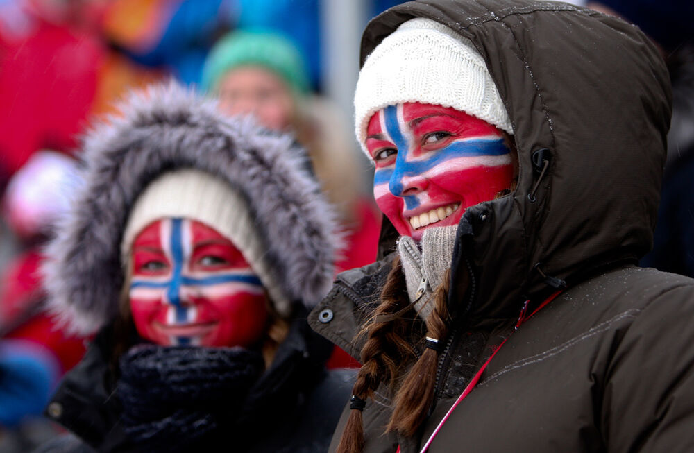 05.02.2012, Holmenkollen, Norway (NOR): norwegian fans - IBU world cup biathlon, mass men, Holmenkollen (NOR). www.nordicfocus.com. Â© Laiho/NordicFocus. Every downloaded picture is fee-liable.