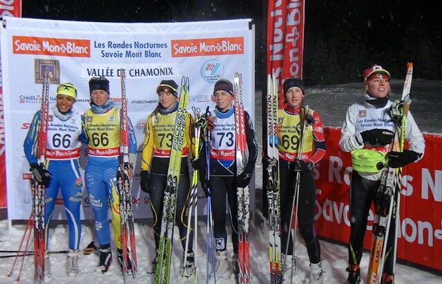 podium dames à Chamonix