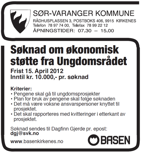 søknad ungomdsråd
