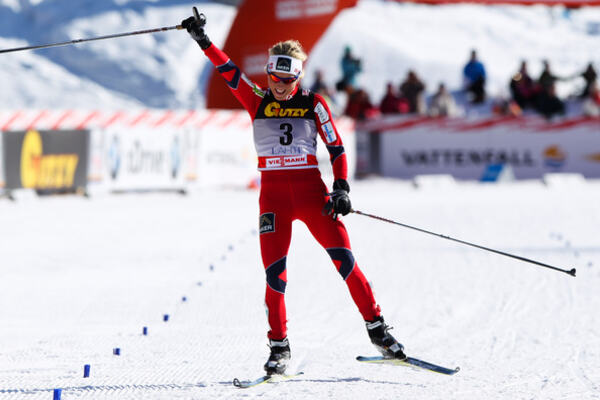 03.03.2012, Lahti, Finland (FIN): Therese Johaug (NOR), Fischer, Swix, Salomon - FIS world cup cross-country, skiathlon women, Lahti (FIN). www.nordicfocus.com. Â© Laiho/NordicFocus. Every downloaded picture is fee-liable. NordicFocus