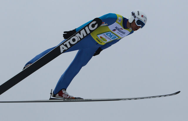 09.03.2012, Oslo, Norway (NOR): Jason Lamy Chappuis (FRA), Salomon, Swix, One Way - FIS world cup nordic combined, individual gundersen HS106/10km, Oslo (NOR). www.nordicfocus.com. Â© Laiho/NordicFocus. Every downloaded picture is fee-liable.