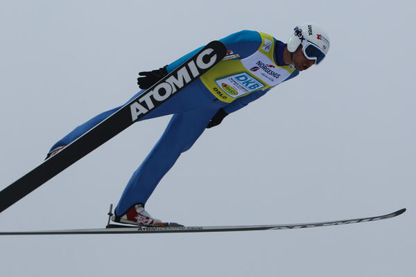 09.03.2012, Oslo, Norway (NOR): Jason Lamy Chappuis (FRA), Salomon, Swix, One Way - FIS world cup nordic combined, individual gundersen HS106/10km, Oslo (NOR). www.nordicfocus.com. Â© Laiho/NordicFocus. Every downloaded picture is fee-liable. NordicFocus