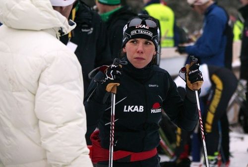 CHARLOTTE KALLA var nervös inför slalomtävlingen, men krossade Marit Bjørgen och Therese Johaug! Foto: KJELL-ERIK KRISTIANSEN