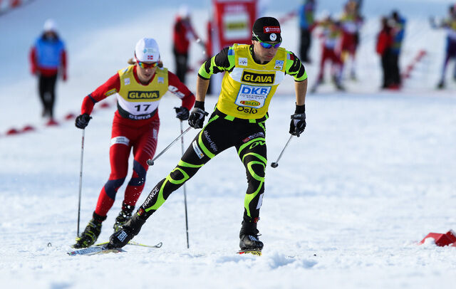 10.03.2012, Oslo, Norway (NOR): Jason Lamy Chappuis (FRA), Salomon, Swix, One Way - FIS world cup nordic combined, individual gundersen HS134/10km, Oslo (NOR). www.nordicfocus.com. Â© Laiho/NordicFocus. Every downloaded picture is fee-liable.