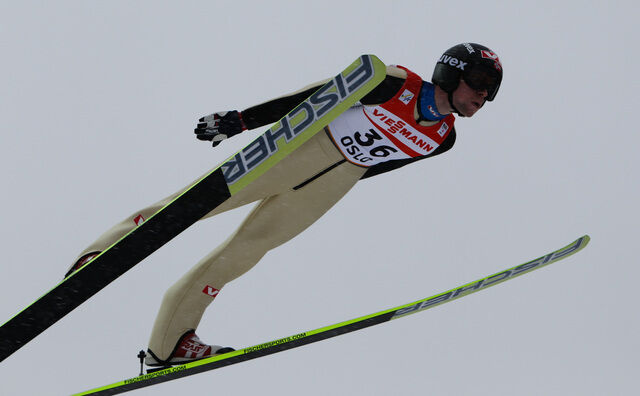 26.02.2011, Oslo, Norway (NOR): Anders Jacobsen (NOR), Fischer - FIS nordic world ski championships, ski jumping, individual HS106, Oslo (NOR). www.nordicfocus.com. © Laiho/NordicFocus. Every downloaded picture is fee-liable.
