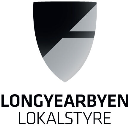 Longyearbyen lokalstyre logo med tekst under