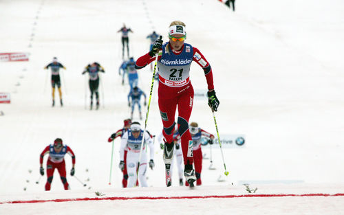 KRISTIN STÖRMER STEIRA avsluter den bedrövliga 2012-säsongen på Lugnet i Falun. Nu är hon tillbaka efter livskrisen förra vintern. Foto: KJELL-ERIK KRISTIANSEN