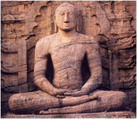 buddhafigur i meditasjonspositur