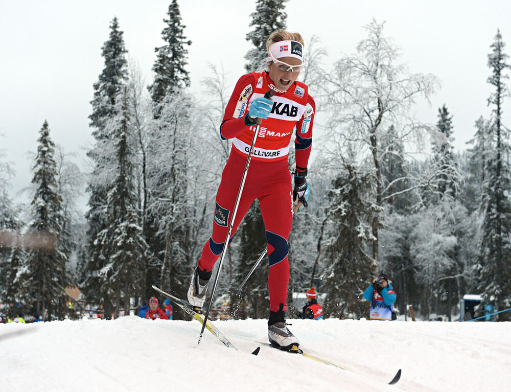 25.11.2012, Gaellivare, Sweden (SWE): Therese Johaug (NOR)- FIS world cup cross-country, 4x5km women, Gaellivare (SWE). www.nordicfocus.com. © Felgenhauer/NordicFocus. Every downloaded picture is fee-liable.