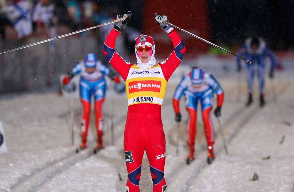 30.11.2012, Kuusamo, Finland (FIN): Marit Bjoergen (NOR), Fischer, Swix, Rottefella - FIS world cup cross-country, individual sprint, Kuusamo (FIN). www.nordicfocus.com. © Laiho/NordicFocus. Every downloaded picture is fee-liable.