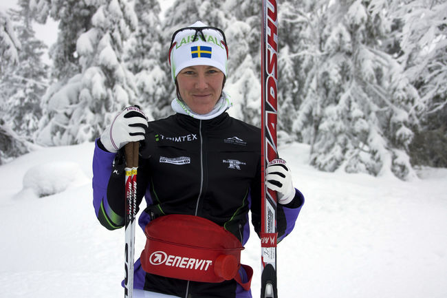 SUSANNE NYSTRÖM kör Kristiinaloppet i Norberg. Foto: VÄSTGÖTALOPPET SONY DSC