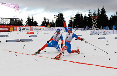 30.12.2012, Oberhof, Germany (GER): (l-r): Alexander Legkov (RUS), Maxim Vylegzhanin (RUS)- FIS world cup cross-country, tour de ski, pursuit men, Oberhof (GER). www.nordicfocus.com. © Felgenhauer/NordicFocus. Every downloaded picture is fee-liable. NordicFocus 30.12.2012, Oberhof, Germany (GER): (l-r): Alexander Legkov (RUS), Maxim Vylegzhanin (RUS)- FIS world cup cross-country, tour de ski, pursuit men, Oberhof (GER). www.nordicfocus.com. © Felgenhauer/NordicFocus. Every downloaded picture is fee-liable.