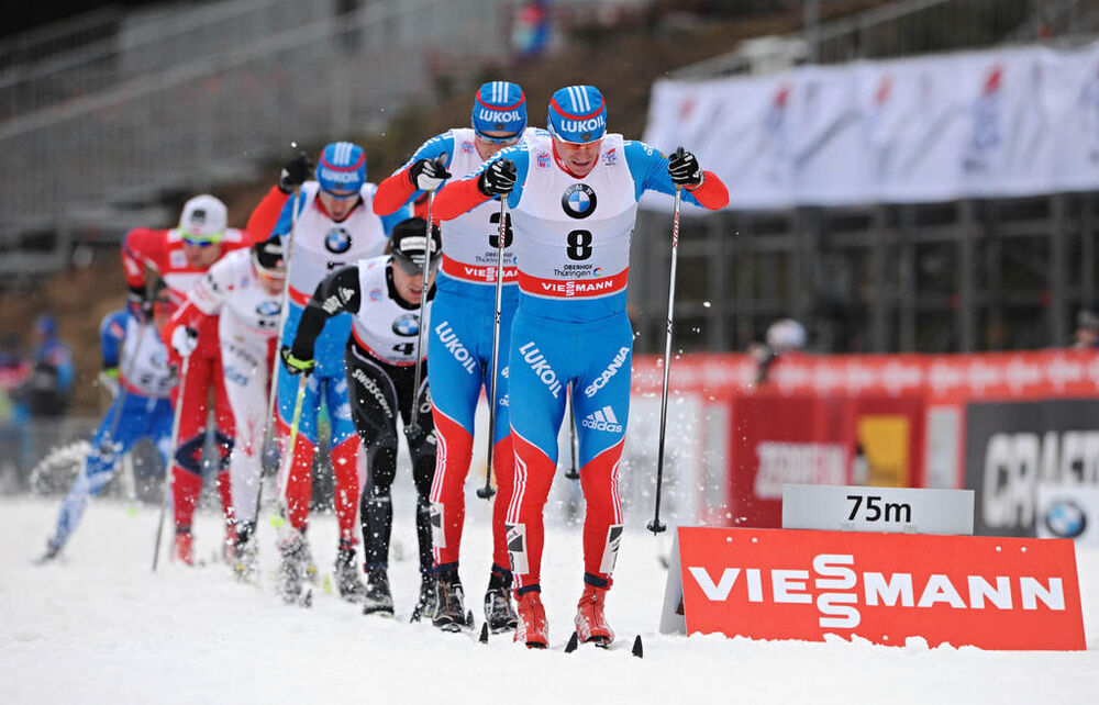 30.12.2012, Oberhof, Germany (GER): Maxim Vylegzhanin (RUS) ahead of Alexander Legkov (RUS)- FIS world cup cross-country, tour de ski, pursuit men, Oberhof (GER). www.nordicfocus.com. © Felgenhauer/NordicFocus. Every downloaded picture is fee-liable. NordicFocus 30.12.2012, Oberhof, Germany (GER): Maxim Vylegzhanin (RUS) ahead of Alexander Legkov (RUS)- FIS world cup cross-country, tour de ski, pursuit men, Oberhof (GER). www.nordicfocus.com. © Felgenhauer/NordicFocus. Every downloaded picture is fee-liable.