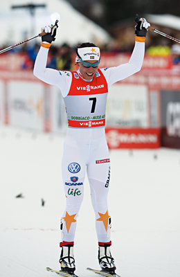 03.01.2013, Cortina-Toblach, Italy (ITA): Charlotte Kalla (SWE)- FIS world cup cross-country, tour de ski, pursuit women, Cortina-Toblach (ITA). www.nordicfocus.com. © Felgenhauer/NordicFocus. Every downloaded picture is fee-liable.