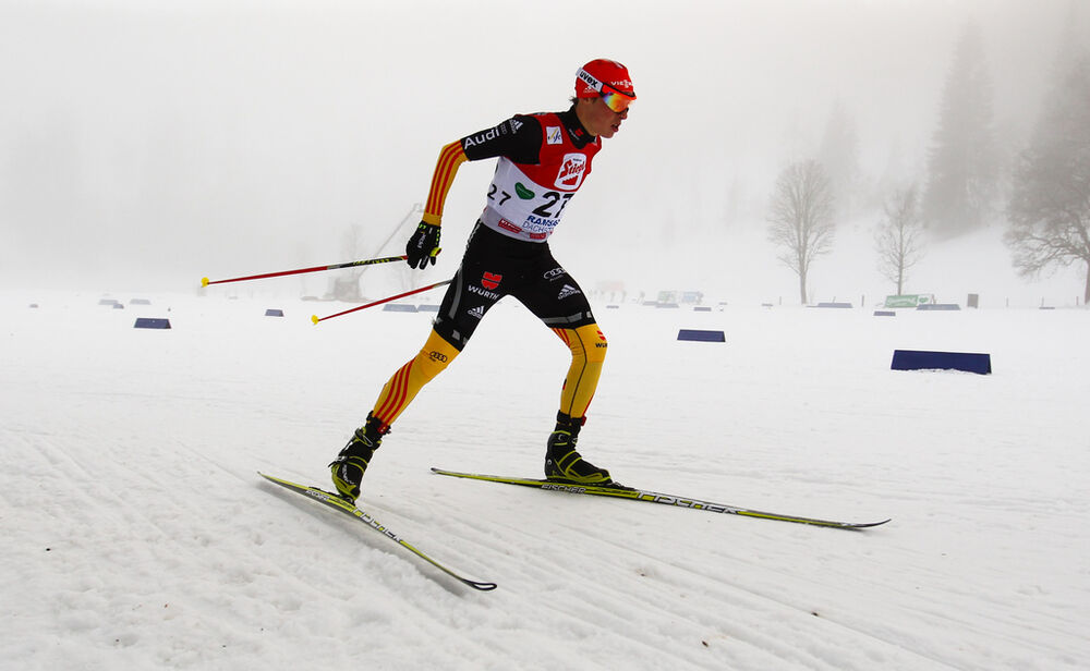 16.12.2012, Ramsau, Austria (AUT): Eric Frenzel (GER), Fischer, Leki, Salomon, Adidas - FIS world cup nordic combined, individual gundersen HS98/10km, Ramsau (AUT). www.nordicfocus.com. © Laiho/NordicFocus. Every downloaded picture is fee-liable.
