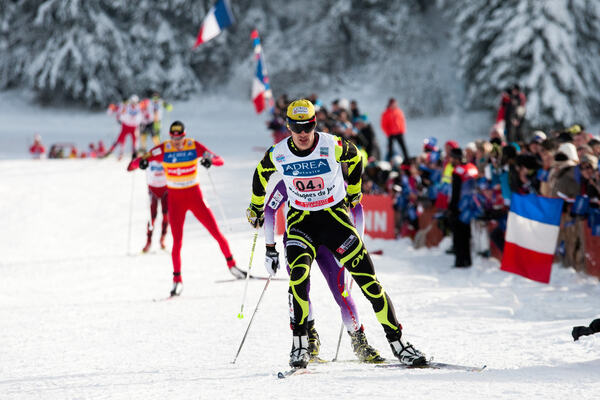 13.01.2013, Chaux-Neuve, France (FRA): Sebastian Lacroix (FRA), Atomic, Salomon, One Way- FIS world cup nordic combined, team sprint HS118/2x7.5km, Chaux-Neuve (FRA). www.nordicfocus.com. © Becker/NordicFocus. Every downloaded picture is fee-liable. NordicFocus