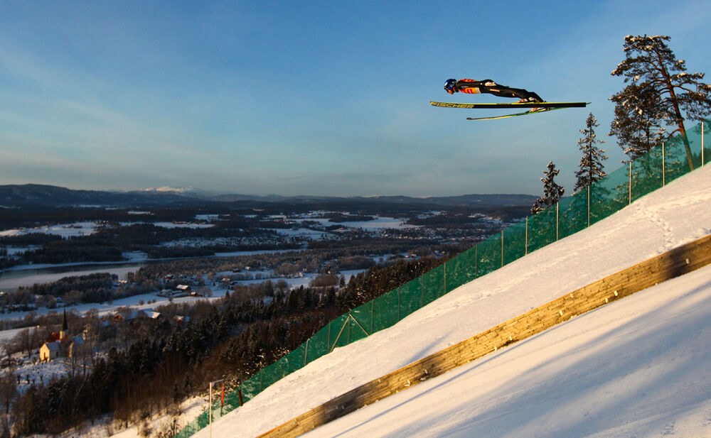25.01.2013, Vikersund, Norway (NOR): Gregor Schlierenzauer (AUT), Fischer - FIS world cup ski flying, training, Vikersund (NOR). www.nordicfocus.com. © Laiho/NordicFocus. Every downloaded picture is fee-liable.