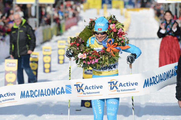 27.01.2013, Val di Fassa/Val di Fiemme, Italy (ITA): winner Seraina Boner (SUI), Team Coop, Salomon, Fischer, One Way - FIS Marathon Cup Marcialonga, Val di Fassa/Val di Fiemme (ITA). www.nordicfocus.com. © Rauschendorfer/NordicFocus. Every downloaded pi NordicFocus