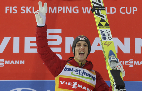 03.02.2013, Harrachov, Czech Republic (CZE): podium: Gregor Schlierenzauer (AUT), Fischer - FIS world cup ski flying, individual HS205, Harrachov (CZE). www.nordicfocus.com. © Domanski/NordicFocus. Every downloaded picture is fee-liable. NordicFocus 03.02.2013, Harrachov, Czech Republic (CZE): podium: Gregor Schlierenzauer (AUT), Fischer - FIS world cup ski flying, individual HS205, Harrachov (CZE). www.nordicfocus.com. © Domanski/NordicFocus. Every downloaded picture is fee-liable.