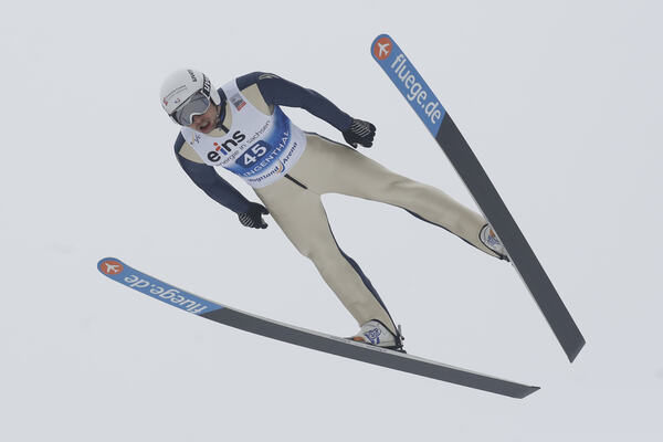 27.01.2013, Klingenthal, Germany (GER): Jason Lamy-Chappuis (FRA), Salomon, Swix, OneWay - FIS world cup nordic combined, penalty HS140/10km, Klingenthal (GER). www.nordicfocus.com. © Domanski/NordicFocus. Every downloaded picture is fee-liable. NordicFocus