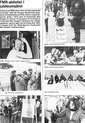 Mot Rusgift-presentasjon av aktiviteten i 1979