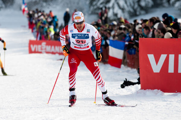 13.01.2013, Chaux-Neuve, France (FRA): Christoph Bieler (AUT), Madshus, Leki, Rottefella, Loeffler - FIS world cup nordic combined, team sprint HS118/2x7.5km, Chaux-Neuve (FRA). www.nordicfocus.com. © Becker/NordicFocus. Every downloaded picture is fee NordicFocus