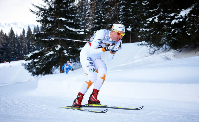 EMMA WIKÉN med största farten av alla på slutet mot en 4:e plats i Davos! Foto: NORDIC FOCUS/Felgenhauer