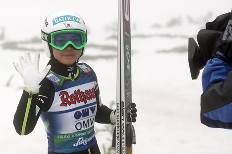 06.01.2013, Schonach, Germany (GER): Sara Takanashi (JPN), Elan - FIS world cup ski jumping ladies, individual HS106, Schonach (GER). www.nordicfocus.com. © Domanski/NordicFocus. Every downloaded picture is fee-liable. NordicFocus 06.01.2013, Schonach, Germany (GER): Sara Takanashi (JPN), Elan - FIS world cup ski jumping ladies, individual HS106, Schonach (GER). www.nordicfocus.com. © Domanski/NordicFocus. Every downloaded picture is fee-liable.