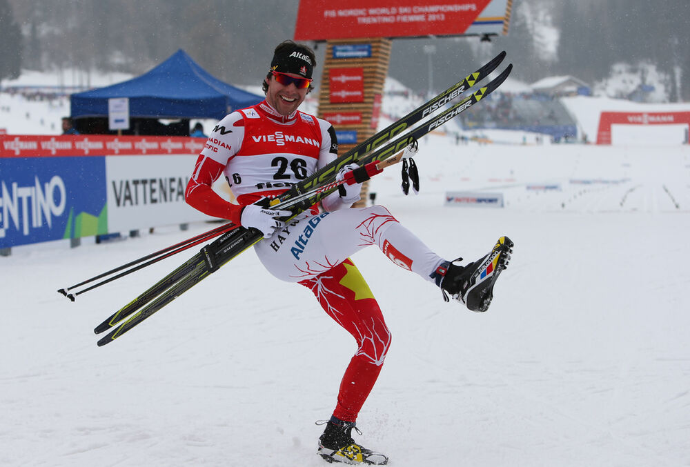 21.02.2013, Val di Fiemme, Italy (ITA): Alex Harvey (CAN), Fischer, Swix, Salomon, One Way - FIS nordic world ski championships, cross-country, individual sprint, Val di Fiemme (ITA). www.nordicfocus.com. © Laiho/NordicFocus. Every downloaded picture is