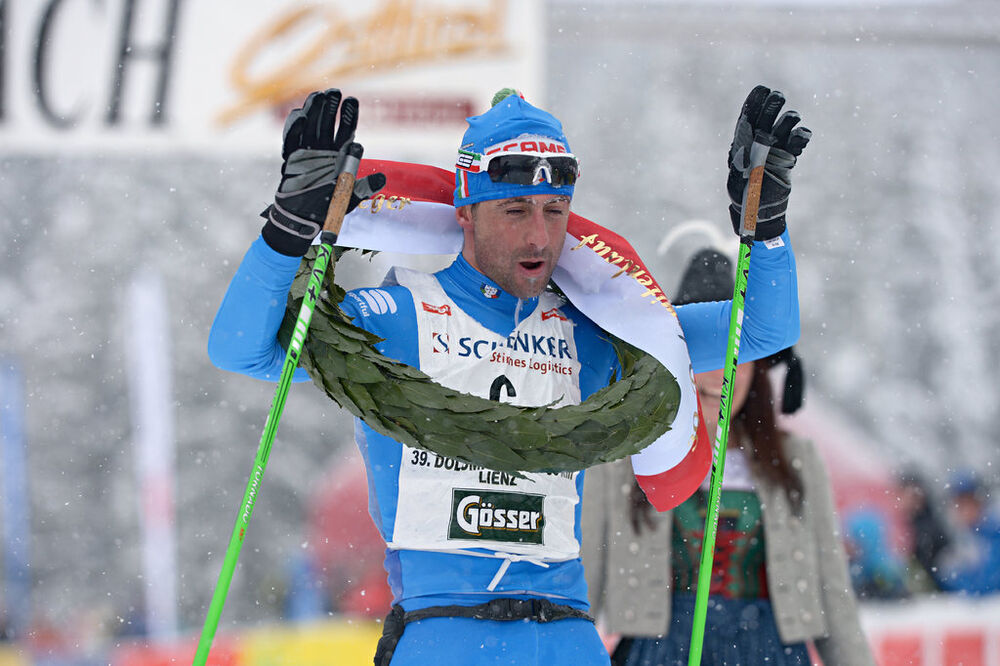 20.01.2013, Lienz, Austria (AUT): Sergio Bonaldi (ITA)- FIS Marathon Cup Dolomitenlauf, Lienz (AUT). www.nordicfocus.com. © Felgenhauer/NordicFocus. Every downloaded picture is fee-liable.