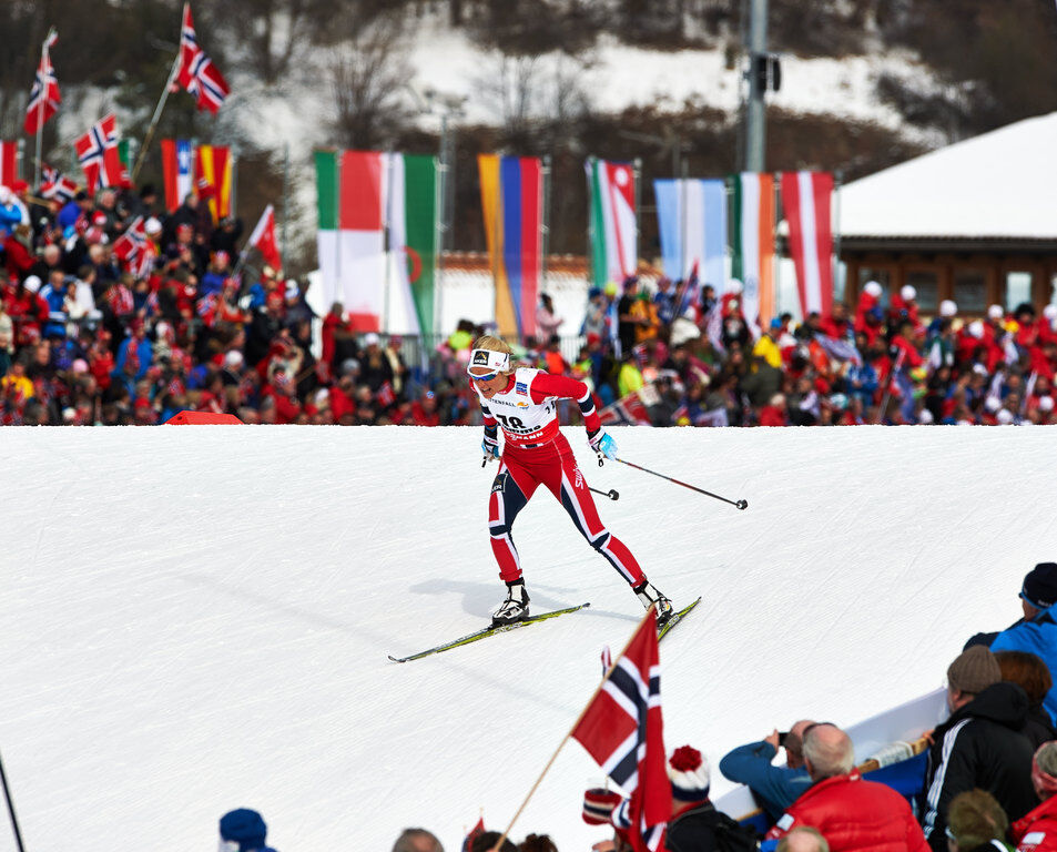 26.02.2013, Val di Fiemme, Italy (ITA): Therese Johaug (NOR)- FIS nordic world ski championships, cross-country, 10km women, Val di Fiemme (ITA). www.nordicfocus.com. © Felgenhauer/NordicFocus. Every downloaded picture is fee-liable.