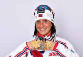 02.03.2013, Val di Fiemme, Italy (ITA): Marit Bjoergen (NOR)- FIS nordic world ski championships, cross-country, medals, Val di Fiemme (ITA). www.nordicfocus.com. © Felgenhauer/NordicFocus. Every downloaded picture is fee-liable.
