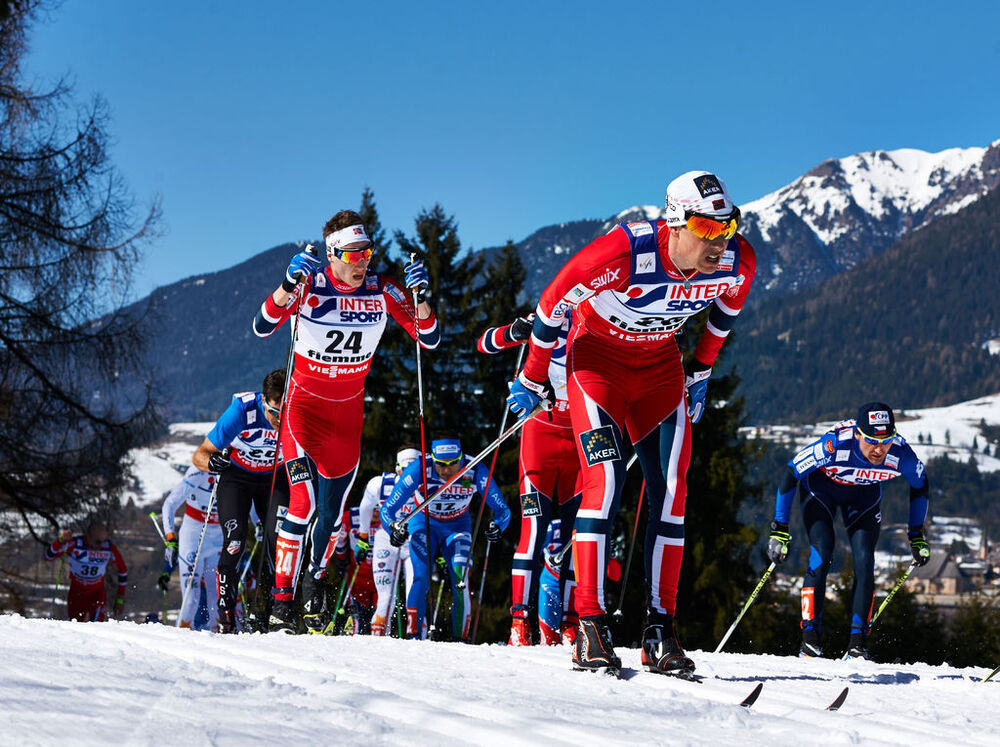 03.03.2013, Val di Fiemme, Italy (ITA): l-r: Petter Eliassen (NOR), Eldar Roenning (NOR)- FIS nordic world ski championships, cross-country, mass men, Val di Fiemme (ITA). www.nordicfocus.com. © Felgenhauer/NordicFocus. Every downloaded picture is fee-l NordicFocus 03.03.2013, Val di Fiemme, Italy (ITA): l-r: Petter Eliassen (NOR), Eldar Roenning (NOR)- FIS nordic world ski championships, cross-country, mass men, Val di Fiemme (ITA). www.nordicfocus.com. © Felgenhauer/NordicFocus. Every downloaded picture is fee-l