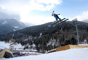 22.02.2013, Val di Fiemme, Italy (ITA): Coline Mattel (FRA), Fluege.de - FIS nordic world ski championships, ski jumping ladies, individual HS106, Val di Fiemme (ITA). www.nordicfocus.com. © Laiho/NordicFocus. Every downloaded picture is fee-liable.