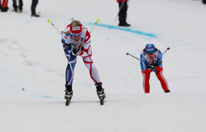 28.02.2013, Val di Fiemme, Italy (ITA): Aurore Jean (FRA), Fischer, One Way, Salomon - FIS nordic world ski championships, cross-country, 4x5km women, Val di Fiemme (ITA). www.nordicfocus.com. © Laiho/NordicFocus. Every downloaded picture is fee-liable.