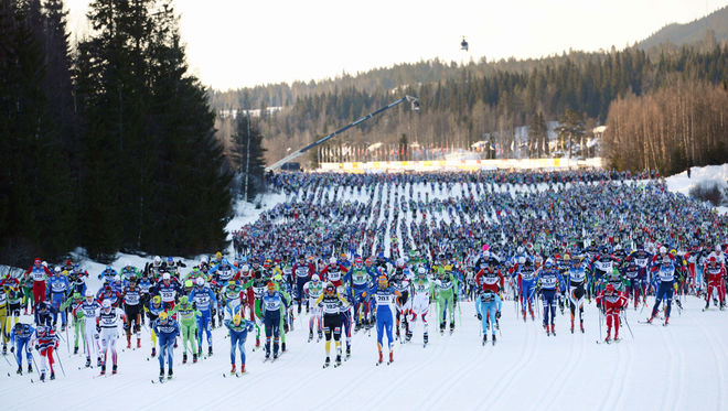 FULL FART från start i årets Vasalopp! Foto: NORDIC FOCUS