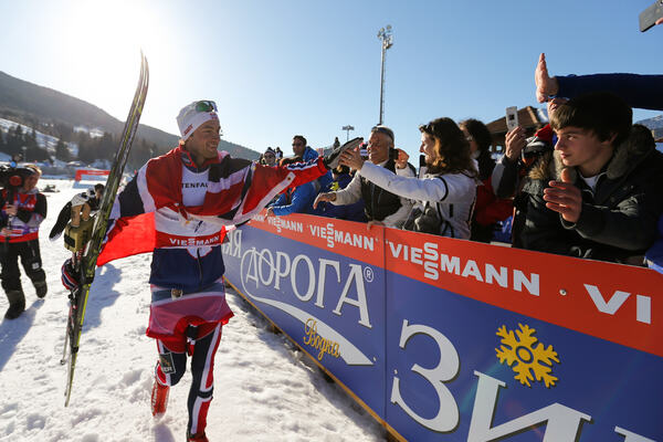 01.03.2013, Val di Fiemme, Italy (ITA): Petter Northug (NOR), Fischer, Swix, Alpina, Rottefella- FIS nordic world ski championships, cross-country, 4x10km men, Val di Fiemme (ITA). www.nordicfocus.com. © Laiho/NordicFocus. Every downloaded picture is fe NordicFocus