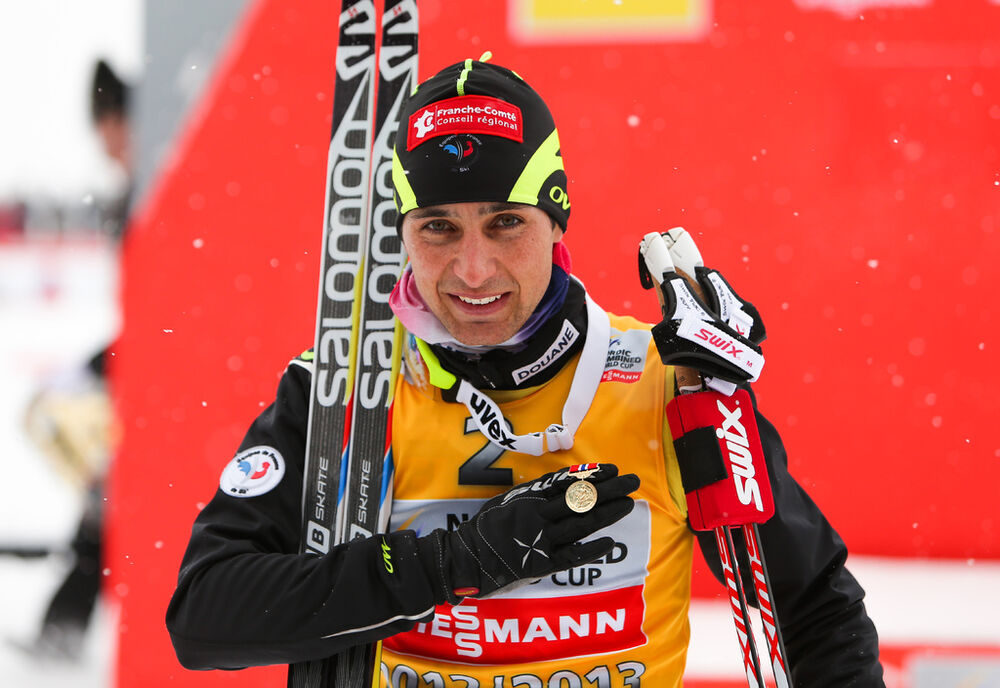 16.03.13, Oslo, Norway (NOR): Jason Lamy Chappuis (FRA), Salomon, Swix, One Way and the Holmenkollen medal- FIS world cup nordic combined, individual gundersen HS134/10km, Oslo (NOR). www.nordicfocus.com. © Laiho/NordicFocus. Every downloaded picture is