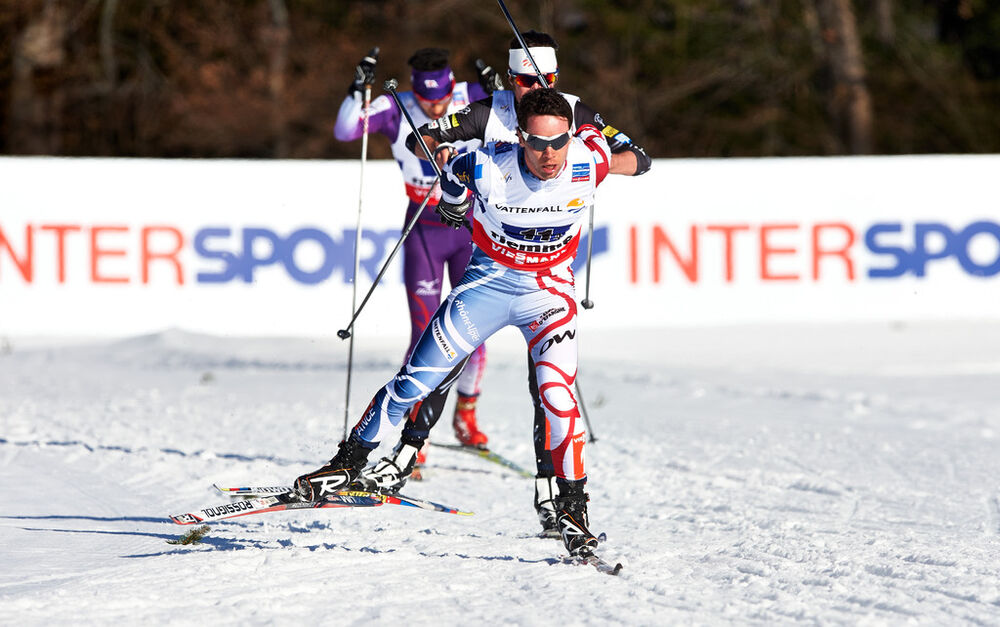 01.03.2013, Val di Fiemme, Italy (ITA): Ivan Perrillat Boiteux (FRA)- FIS nordic world ski championships, cross-country, 4x10km men, Val di Fiemme (ITA). www.nordicfocus.com. © Felgenhauer/NordicFocus. Every downloaded picture is fee-liable.